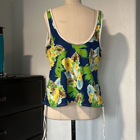 Cazimi tankini floral swimsuit tank top Sz-18W - Picture 2 of 11